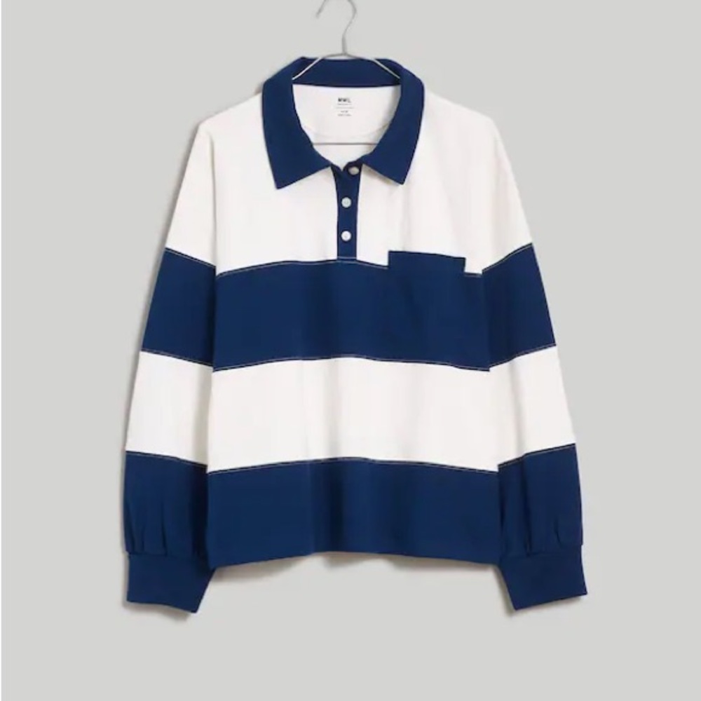 Striped Rugby Polo Shirt